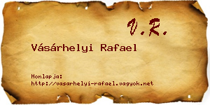 Vásárhelyi Rafael névjegykártya